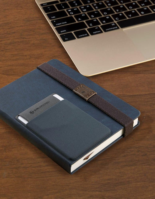 Load image into Gallery viewer, Secure Card Holder for Back of Phone, Stretchy Fabric Cell Phone Wallet Stick on Credit Card Case for Iphone &amp; Android. Sinji Pouch Flap Black

