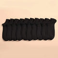 10 Pairs Men Socks Breathable Sports Socks Solid Color Boat Socks Comfortable Cotton Ankle Socks White Black